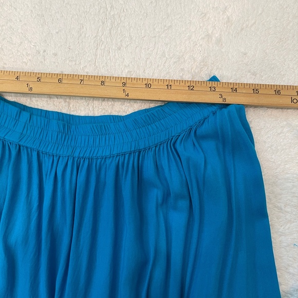 Crazy Cowgirl Maxi Skirt Womens M Blue Tiered Button Western Rodeo - Picture 7 of 9